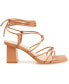 Фото #2 товара Women's Harpr Strappy Ankle Tie Block Heel Dress Sandals