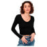 ფოტო #1 პროდუქტის ONLY Oda V Neck Long Sleeve Top