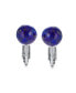 Gemstone Blue Lapis Lazuli Round Ball Stud Clip On Earrings For Women Non Piercing.925 Sterling Silver