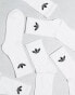 adidas Originals trefoil 3 pack socks in- white