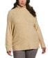 Фото #1 товара Plus Size Sequin Long Sleeve Sweater