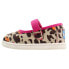 TOMS Tiny Leopard Mary Jane Kids Girls Size 8 M Flats Casual 10010657