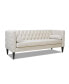 Фото #1 товара Diane 84" Upholstered Bench Seat Tufted Tuxedo Sofa with Bolster Pillows