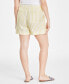 Фото #2 товара Women's Linen Stripe Pull-On Shorts, Created for Macy's