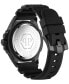 ფოტო #3 პროდუქტის Men's The $kull Black Silicone Strap Watch 41mm