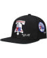 Фото #1 товара Men's Black Philadelphia 76ers Hardwood Classics Timeline Fitted Hat