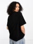 Weekday Perfect cotton relaxed t-shirt in black