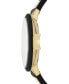 ფოტო #2 პროდუქტის Women's Park Row Black & Ivory Striped Silicone Strap Watch 34mm KSW1313