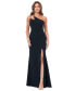 ფოტო #1 პროდუქტის Women's Asymmetric One-Shoulder Slit Gown