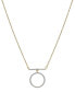 Фото #1 товара Wrapped diamond Circle Pendant Necklace (1/6 ct. t.w.) in 14k Gold, 16" + 1" extender, Created for Macy's