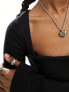 Фото #6 товара COLLUSION square neck rib maxi dress in black