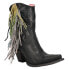 Фото #2 товара Junk Gypsy Spirit Animal Snip Toe Cowboy Womens Black Dress Boots JG0040B