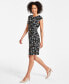 ფოტო #3 პროდუქტის Women's Printed Tie-Waist Dress