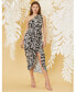 Фото #3 товара Платье с поясом на плече Donna Morgan Printed One-Shoulder