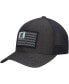 Фото #1 товара Men's Black Icon Flag Trucker Flex Hat