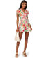 ფოტო #3 პროდუქტის Women's Floral-Print Belted Romper