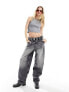 Фото #3 товара Noisy May cropped lurex tank top in washed grey