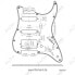 Harley Benton Parts Pickguard HSS WP