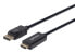 Фото #1 товара Manhattan DisplayPort 1.1 to HDMI Cable - 1080p@60Hz - 1.8m - Male to Male - DP With Latch - Black - Not Bi-Directional - Three Year Warranty - Polybag - 1.8 m - DisplayPort - HDMI - Male - Male - Straight