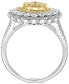 ფოტო #5 პროდუქტის EFFY® Yellow & White Diamond Flower Ring (1-3/4 ct. t.w.) in 14k White & Yellow Gold