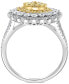 EFFY® Yellow & White Diamond Flower Ring (1-3/4 ct. t.w.) in 14k White & Yellow Gold