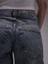 Topshop Petite low rise Cinch back jeans in vintage bleach