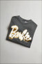 Acid-wash foil barbie™ mattel t-shirt