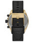 Фото #3 товара Мужские часы с черным кожаным ремешком Mens Chronograph MS9 Black Leather Strap Watch 48mm DZ4516