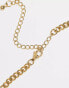 ASOS DESIGN waterproof stainless steel short slim 4mm chain necklace in gold tone