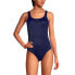 Фото #25 товара Women's Chlorine Resistant High Leg Soft Cup Tugless Sporty One Piece Swimsuit