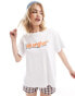 Wrangler girlfriend logo tee in white