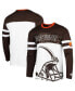 ფოტო #2 პროდუქტის Men's Brown, White Cleveland Browns Halftime Long Sleeve T-shirt