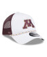 Фото #3 товара Men's White/Maroon Minnesota Golden Gophers Court Sport Foam A-Frame 9FORTY Adjustable Trucker Hat