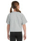 ფოტო #2 პროდუქტის Big Girls Short-Sleeve Waist-Length Raglan Heather T-Shirt