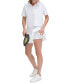 Фото #4 товара Women's Tech Piqué Short-Sleeve Cropped Polo Shirt