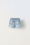 Denim bermudas with pockets