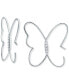 ფოტო #2 პროდუქტის Cubic Zirconia Butterfly Hoop Earrings, Created for Macy's