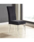 Фото #6 товара Dalia Modern and Contemporary Dining Chair in Black Velvet with Acrylic Legs - Set of 2