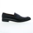 Фото #1 товара Bruno Magli Arezzo AREZZO1 Mens Black Leather Loafers & Slip Ons Penny Shoes 13