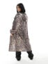 Фото #3 товара ASOS DESIGN Curve long raincoat in animal print