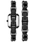 ფოტო #3 პროდუქტის Women's Black Alloy Chain with Black Insert Bracelet Set Watch, 22mm