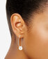 ფოტო #2 პროდუქტის Cultured Freshwater Pearl (10mm) Textured Medium Hoop Earrings in 14k Gold-Plated Sterling Silver, 1.5"