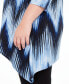 ფოტო #3 პროდუქტის Plus Size Printed Handkerchief-Hem Top