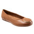 Softwalk Sonoma Halo S2257-253 Womens Brown Leather Slip On Ballet Flats Shoes 9