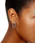 ფოტო #2 პროდუქტის 2-Pc. Set Marcasite Stud & Oval Hoop Earrings in Sterling Silver