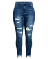 ფოტო #2 პროდუქტის Plus Size Asha Wild Rose Skinny Jean