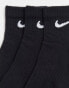 Фото #6 товара Nike Training unisex 3 pack ankle socks in black