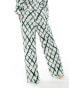 Vero Moda Curve wide leg trouser co-ord in tie dye check