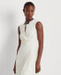 ფოტო #4 პროდუქტის Women's Faux-Leather-Buckle A-Line Dress