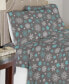 Фото #1 товара Luxury Weight Snowflakes Printed Cotton Flannel Sheet Set, Full